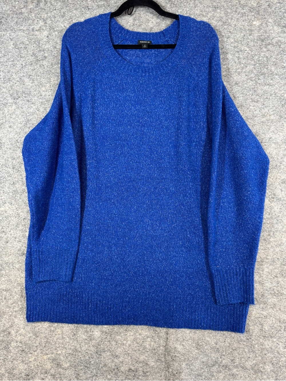 Torrid Blue Shimmer Knit Sweater Size 2X Relaxed Cozy Soft Pullover Fall Chic